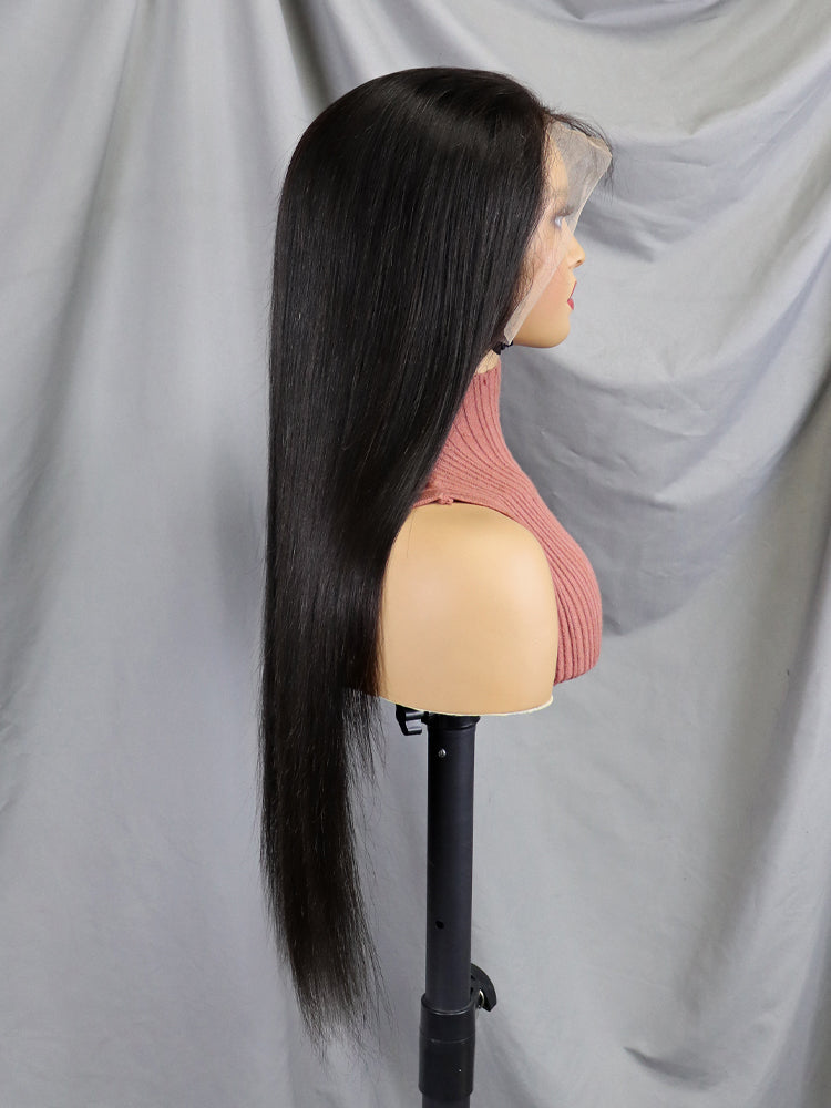 26 Inch 100% Raw Straight Hair 13X4 Lace Front Wig