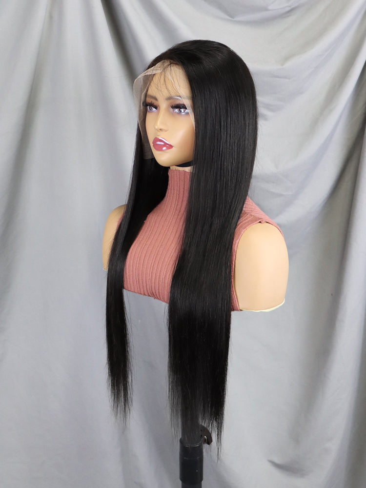 26 Inch 100% Raw Straight Hair 13X4 Lace Front Wig