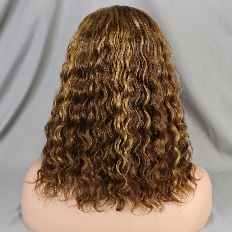 Brazilian Human Hair Water Wave Short Bob Wig