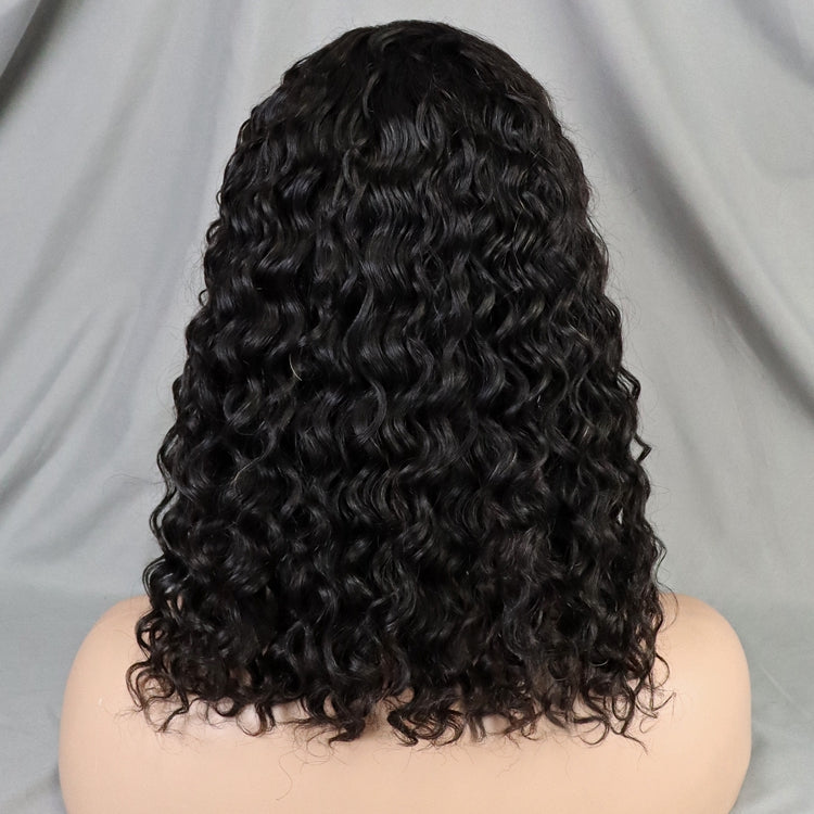 Natural Color Water Wave Short Bob Wig
