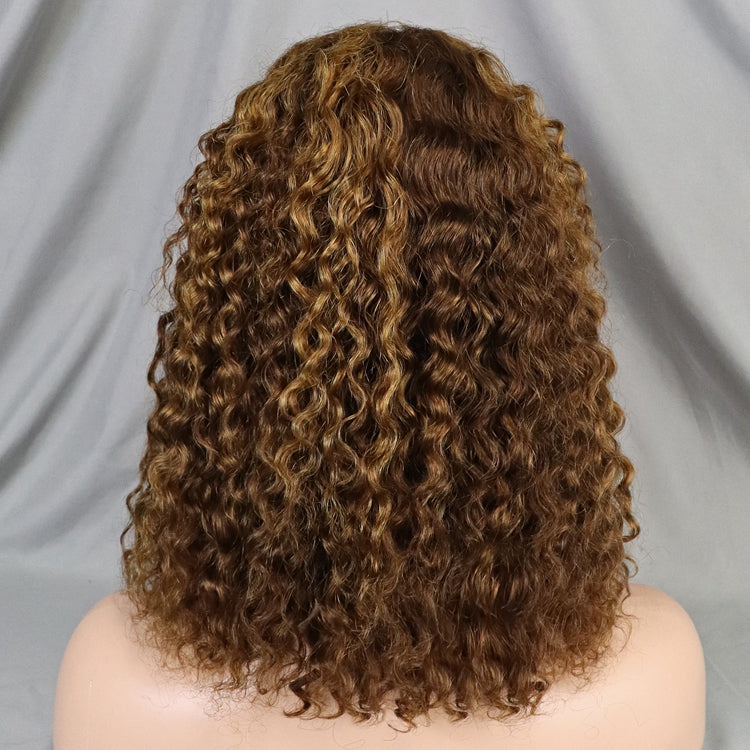 4X4 Lace Closure Water Wave Short Bob Wig