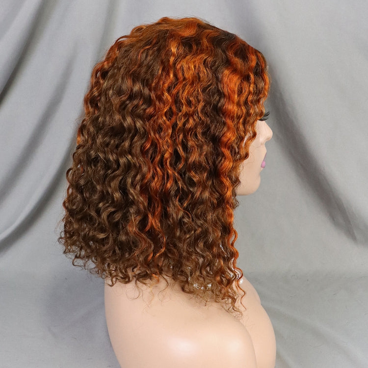 12 Inch Color 4/350 Water Wave Short Bob Wig
