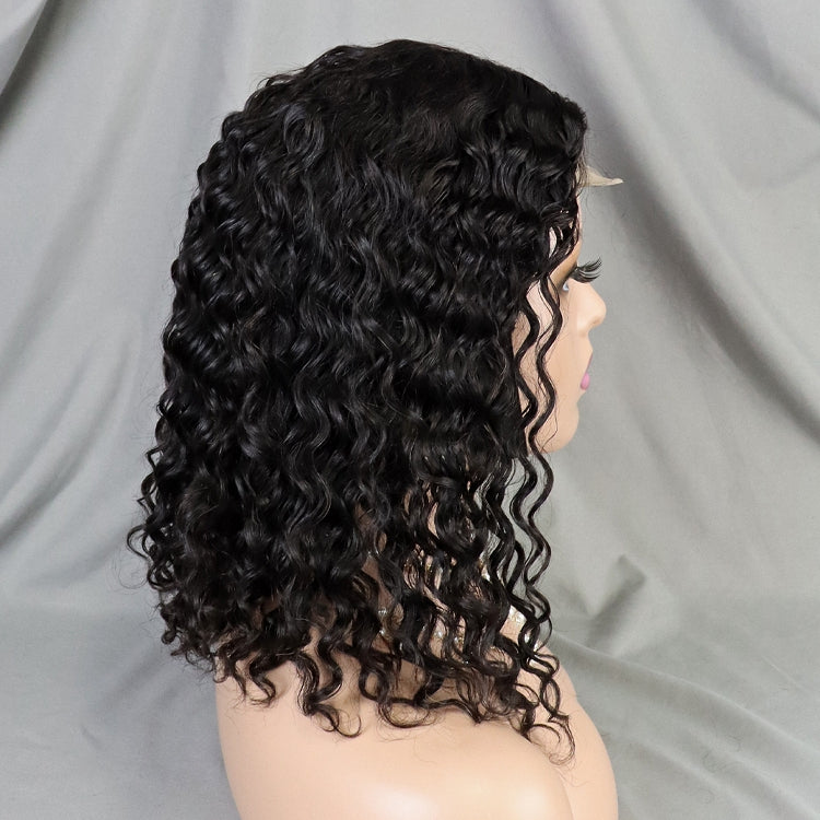 Natural Color Water Wave Short Bob Wig