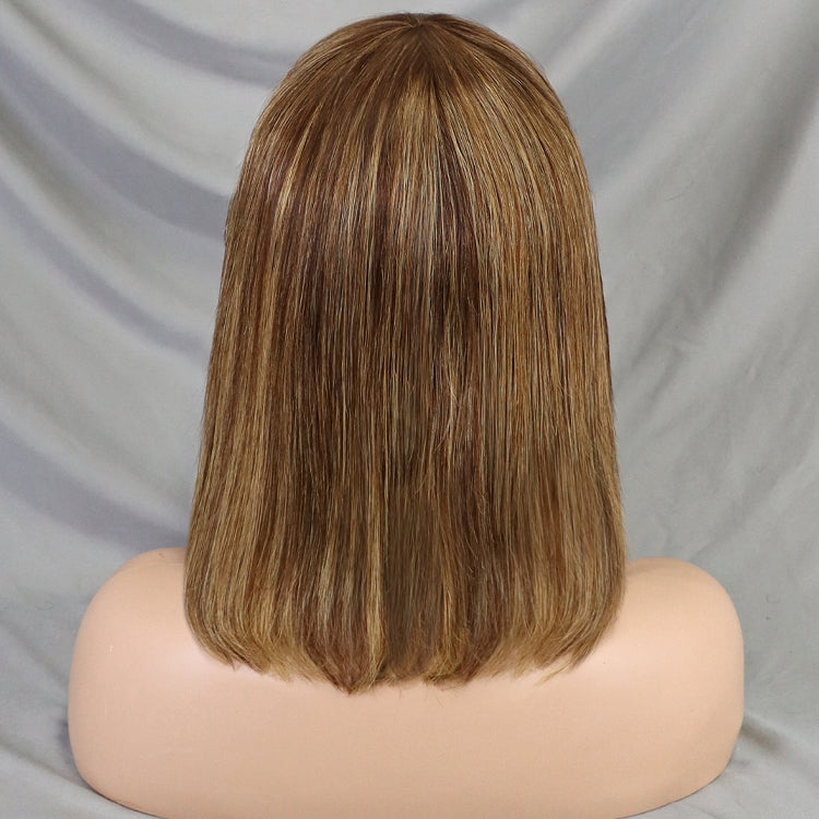 4/27 True Scalp Bang Bob Straight Hair Wig