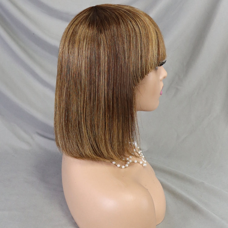 4/27 True Scalp Bang Bob Straight Hair Wig
