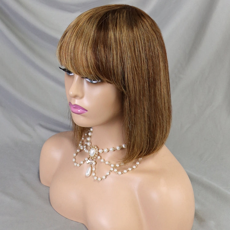 4/27 True Scalp Bang Bob Straight Hair Wig