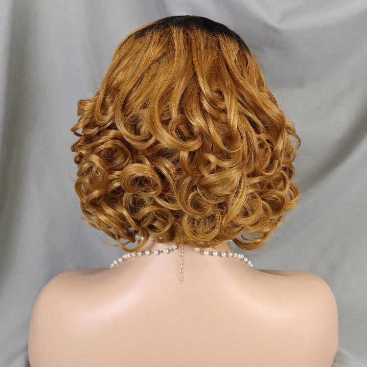 Natural Human Hair 4x4 Lace Frontal Short Wigs