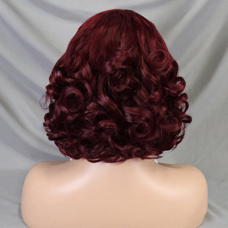 99J 4X4 Human Hair Short Lace Wig