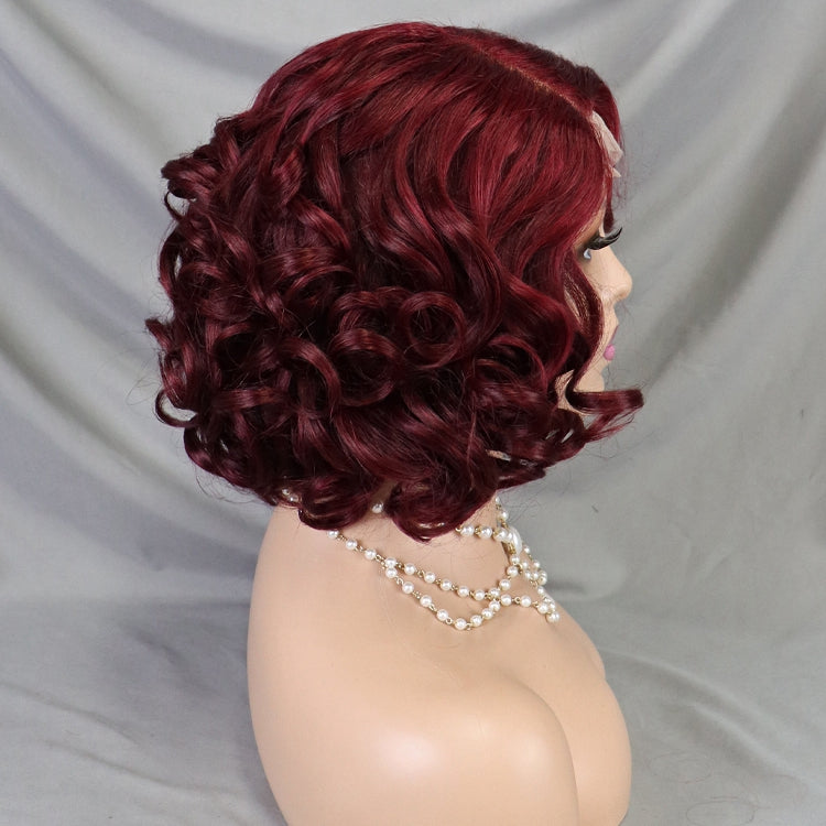 99J 4X4 Human Hair Short Lace Wig