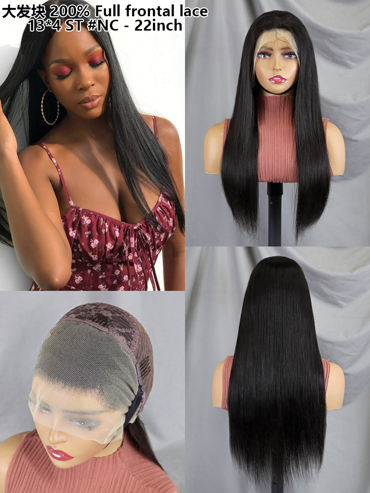 Free Shipping 22inch Full Frontal Lace Wig Straight